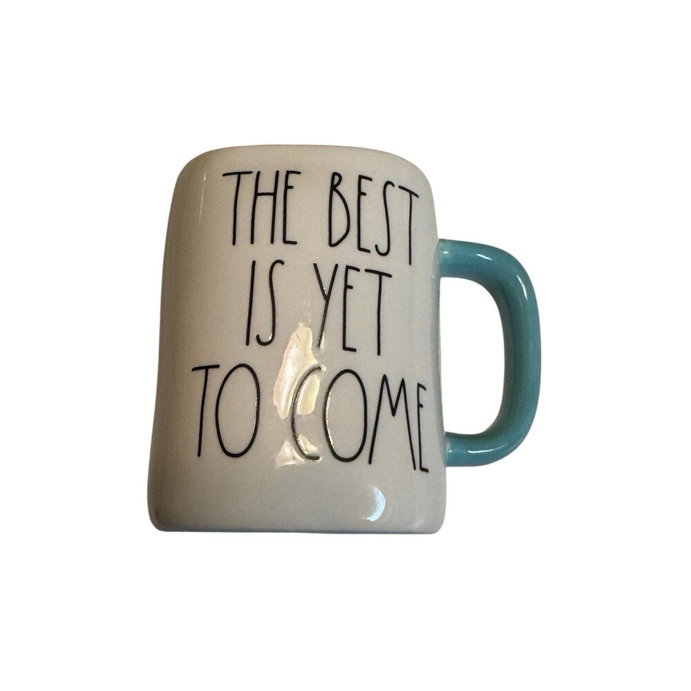 High End The Best Is Yet To Come Rae Dunn Large Ceramic Coffee Mug MINTY